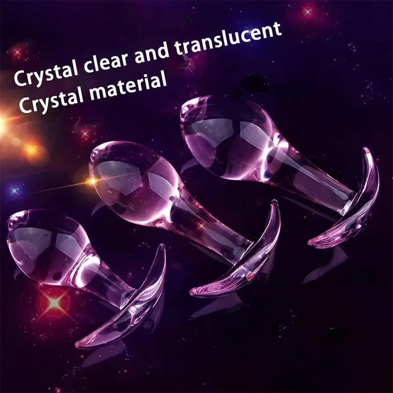 Crystal Glass Anal Plug Adult Erotic Toy Prostate Massage Anal Trainer