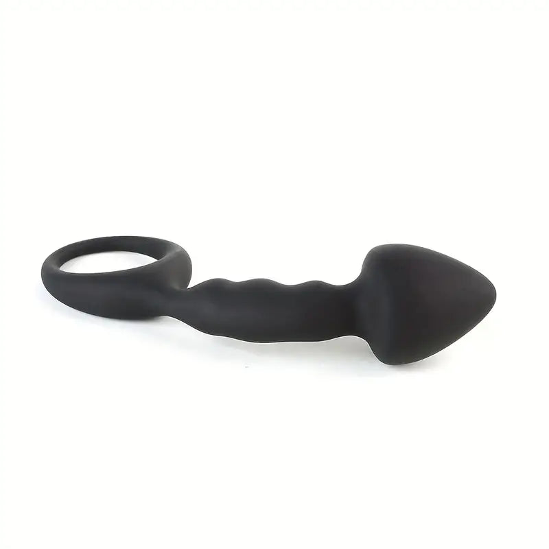 Silicone Anal Plug With Pull Ring Prostate Stimulating Toy Anal Toy