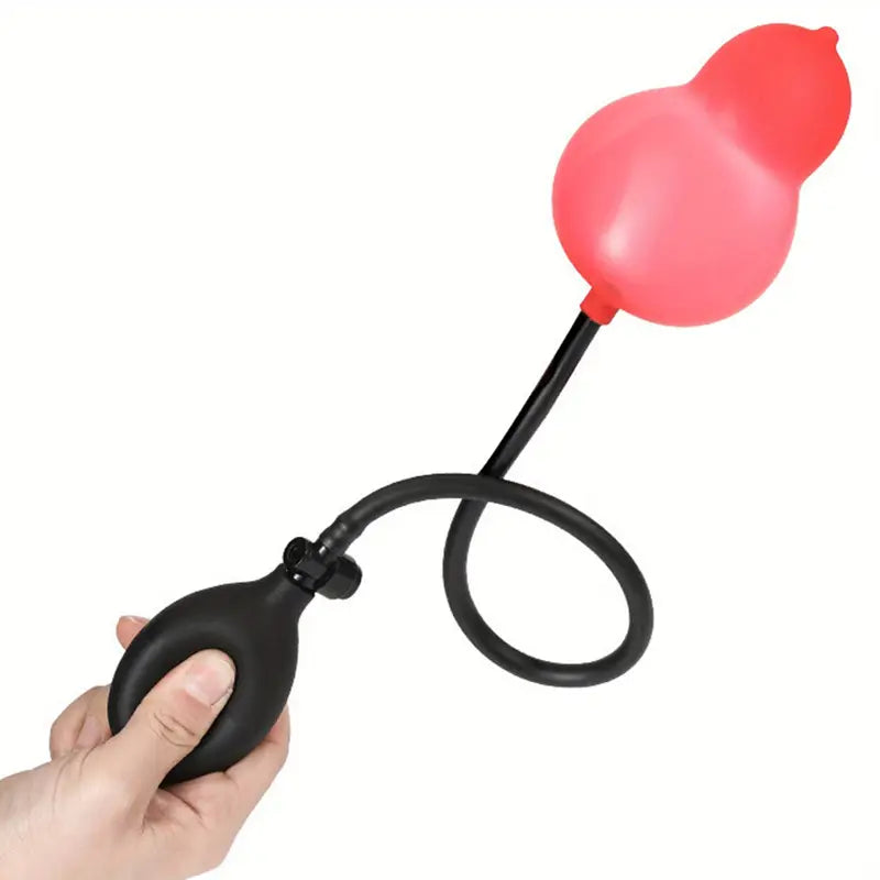 Unisex Anal Plug With Inflation Controller Inflatable Flirting Adult Toy