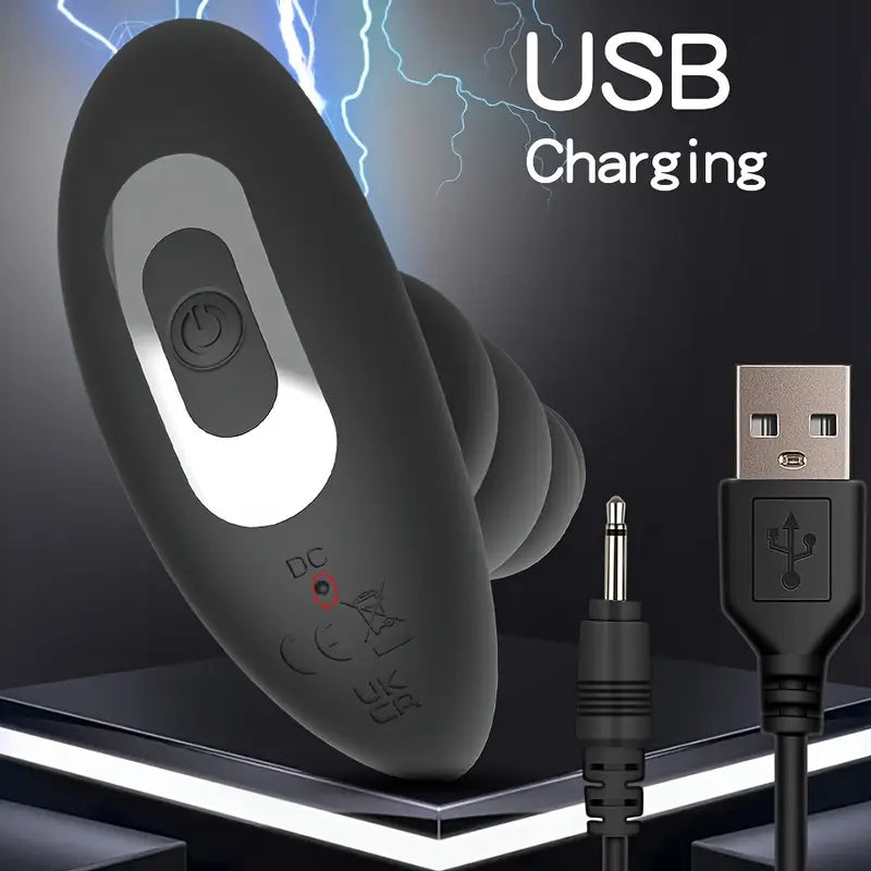 10 Vibration Modes 360° Rotation Pull Bead Style Design Anal Vibrator