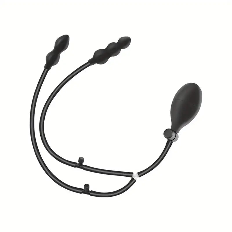 Body-Safe Silicone Inflatable Anal Plug With Quick Release Valve Butt Toy