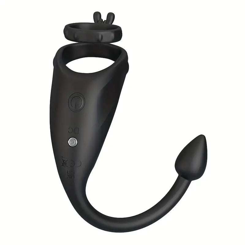 Dual Motor Wellness Vibrating Cock Ring Anal Butt Plug Ring Vibrator