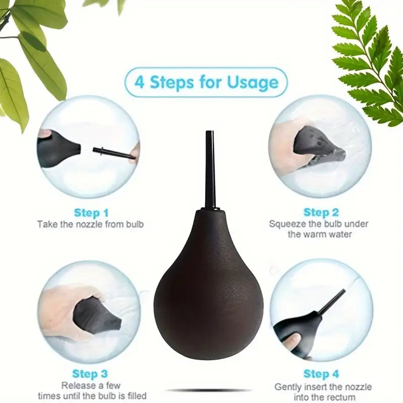 3PCS Silicone Anal Butt Plug Prostate Massager Anal Douche Vaginal Cleaner