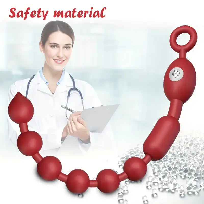 Anal Vibrator Anal Beads Balls Butt Plug Soft Silicone Vibrating Anal Beads