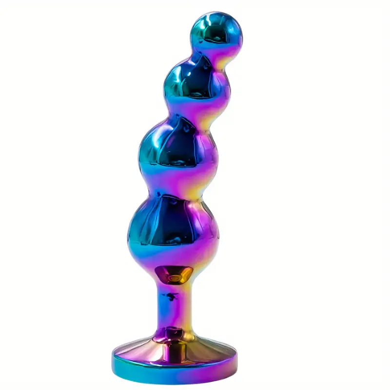 Iridescent Metal Butt Plug High Aesthetic Value Adult Sex Toy