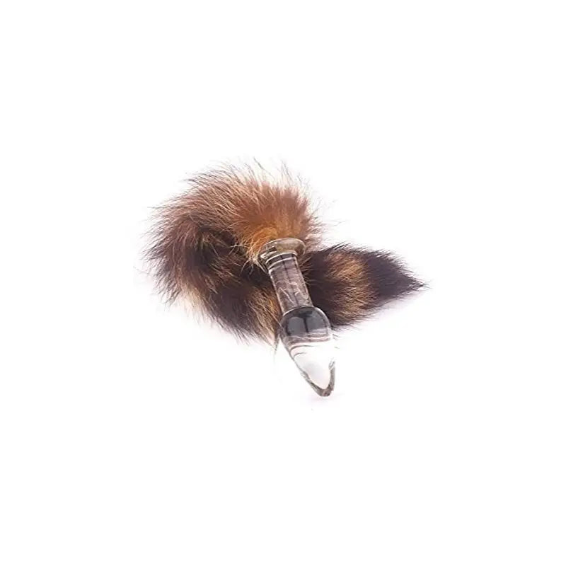 Long Glass Fox Tail Butt Plug For Adults Animal Sex Toy For Women Men