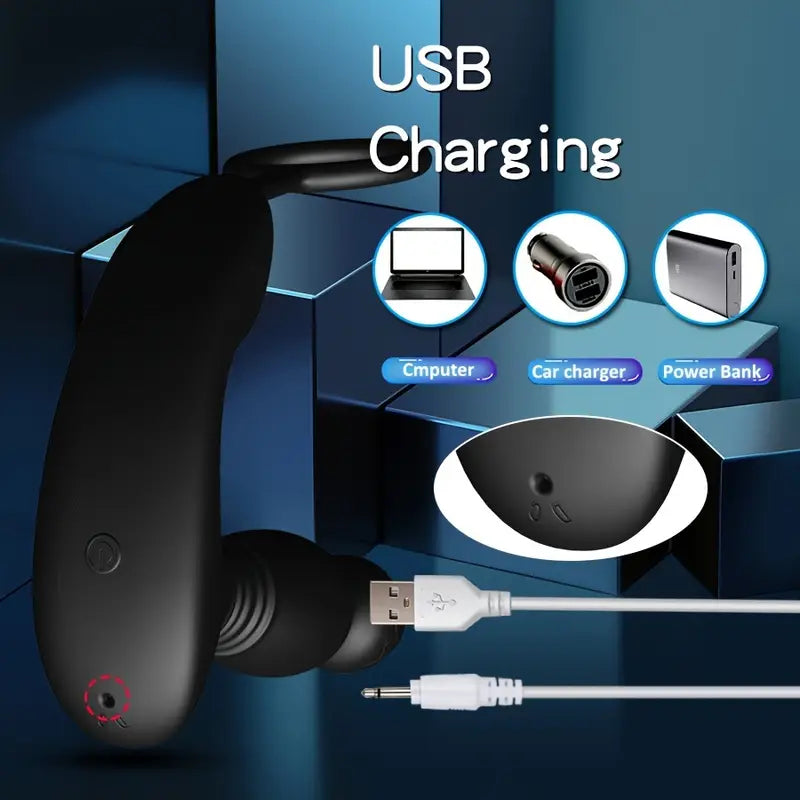 Thrusting 3 Motors Remote Control Telescopic With 10 Modes Anal Plug