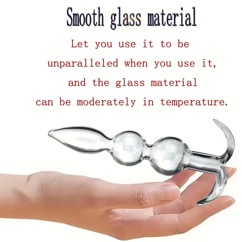 Crystal Glass Anal Plug Clear Hollow Anal Plug Prostate Anus Dilator