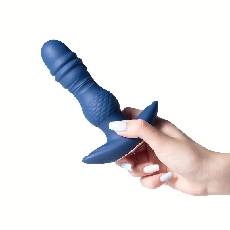 Thrusting Anal Plug With 7 Telscopic Vibrating Modes Prostate Massager