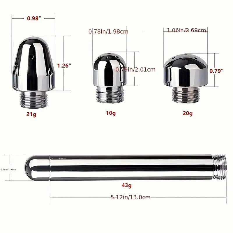 3-in-1 Shower Enema Nozzle Kit Douche Cleaner 3 Interchangeable Heads