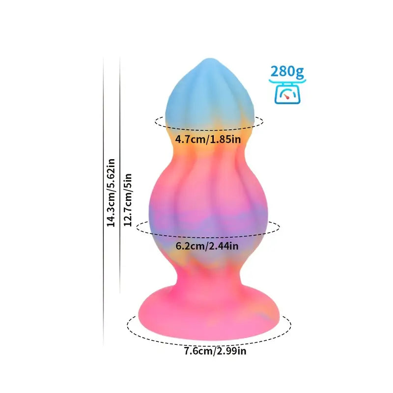 Colorful Luminous Silicone Toy Adult Anal Plug Sex Toy Suitable For Men
