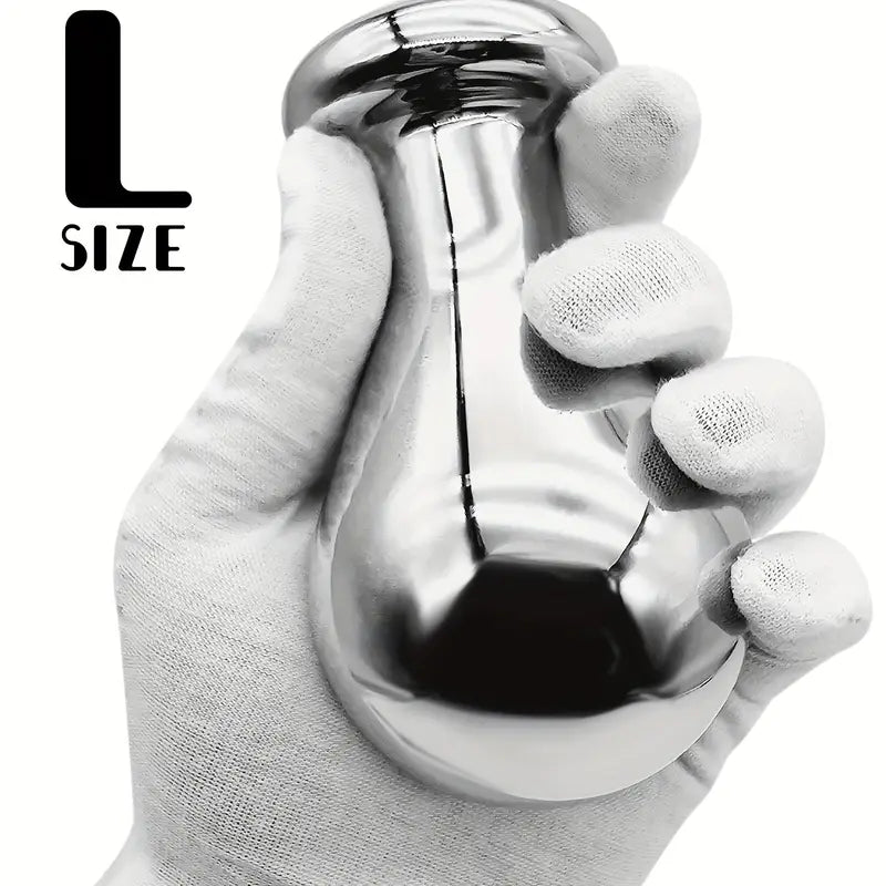 Stainless Steel Big Anal Plug Bulb Shape Jewelry Butt Plug Trainer Set