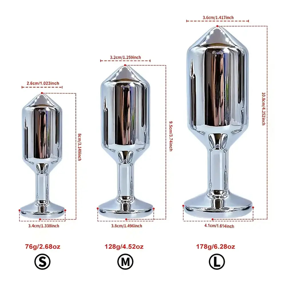 Drill Sex Stainless Steel Gravity Anal Plug Anal Stimulation Masturbation