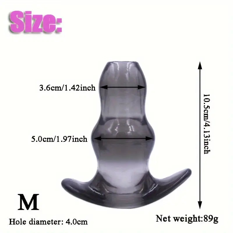 Silicone Hollow Anal Plug Prostate Massager Soft Speculum Anal Dilator
