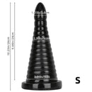 Black PVC Anal Plug Adult Male Arousal Aid For Intimate Accessory