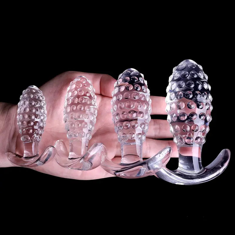 Transparent Butt Plug Anal Plug Dildo For Outing Prostate Stimulation