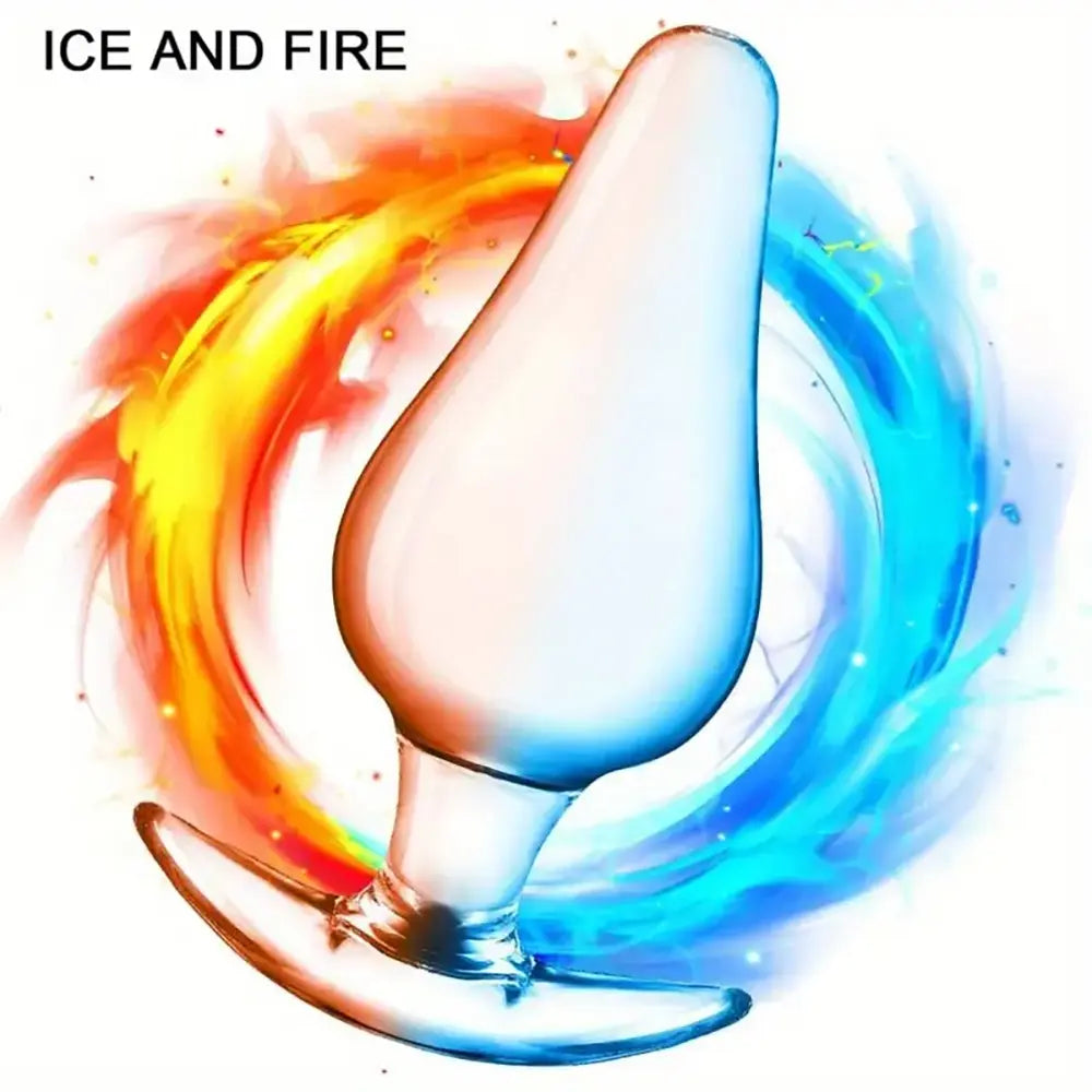 Crystal Glass Large Butt Plug Anal Trainer Bum Plug Anal Expander