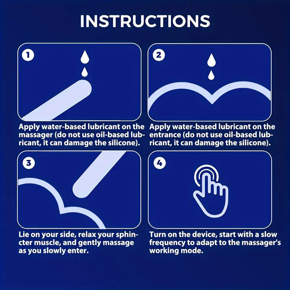 Finger-like Wiggle Prostate Massager Dual Vibrating Anal Vibrator