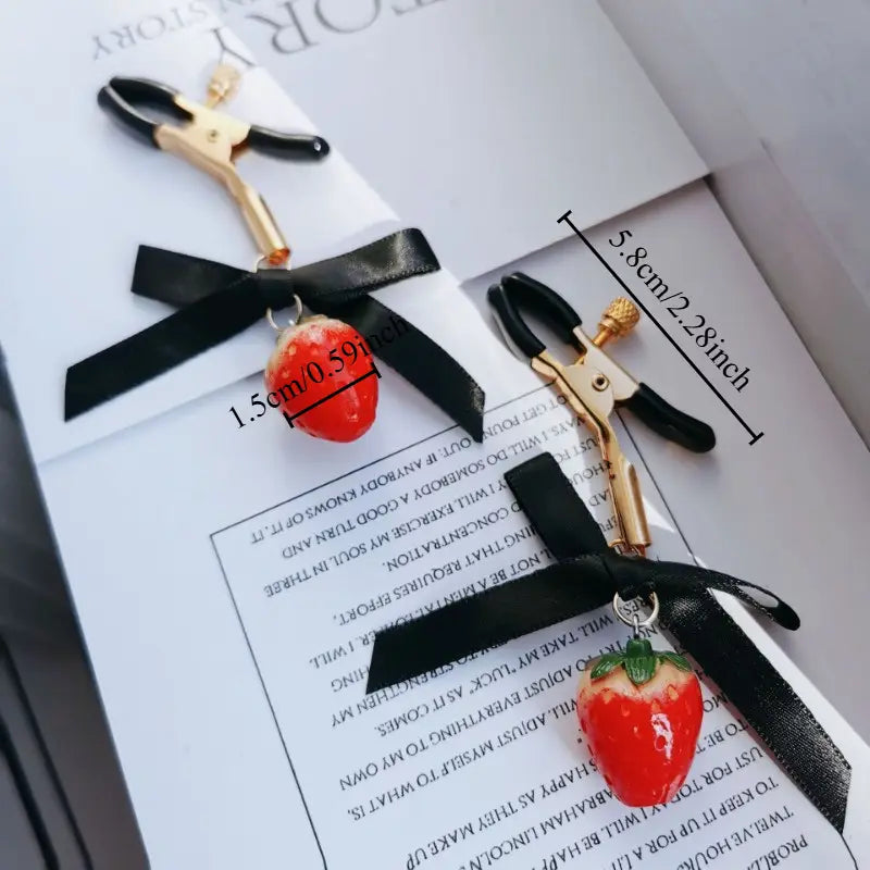 Strawberry Series Female Butt Anal Plug With Bell Anal Sex Toy