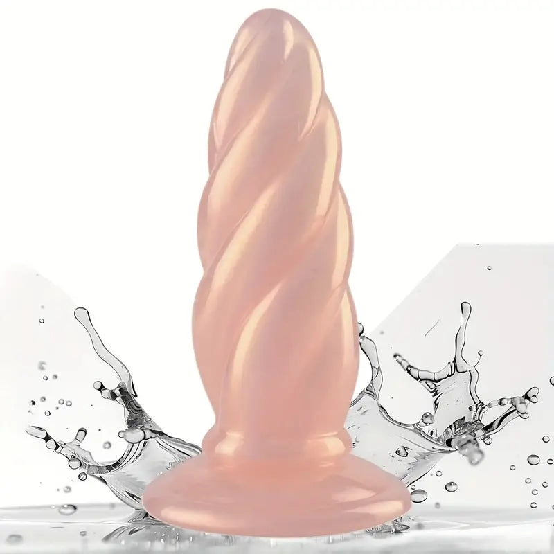 Spiral Penis Spiral Dildo Penis Big Butt Plug Soft Silicone Anal Plug