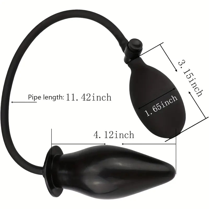 Inflatable Dildo Anal Plug With Pump SM Anal Plug Expansion Training