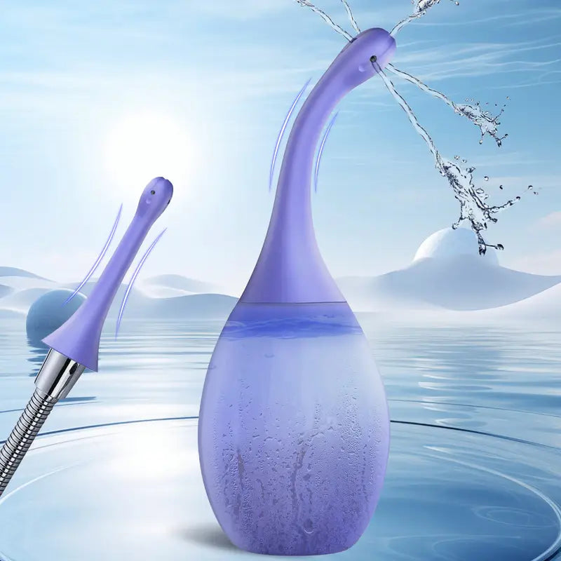 Anal Douches For Men Women Enema Bulb With Bendable Silicone Nozzles