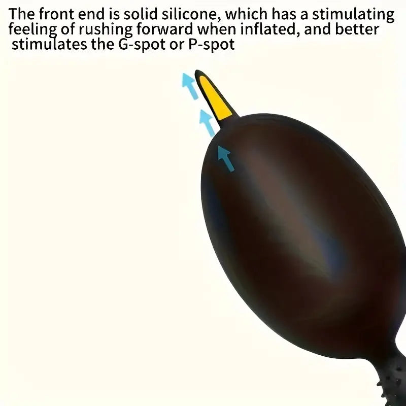 Silicone Inflatable Portable Anal Plug Toy Sex Toy Anal Dilator Massager