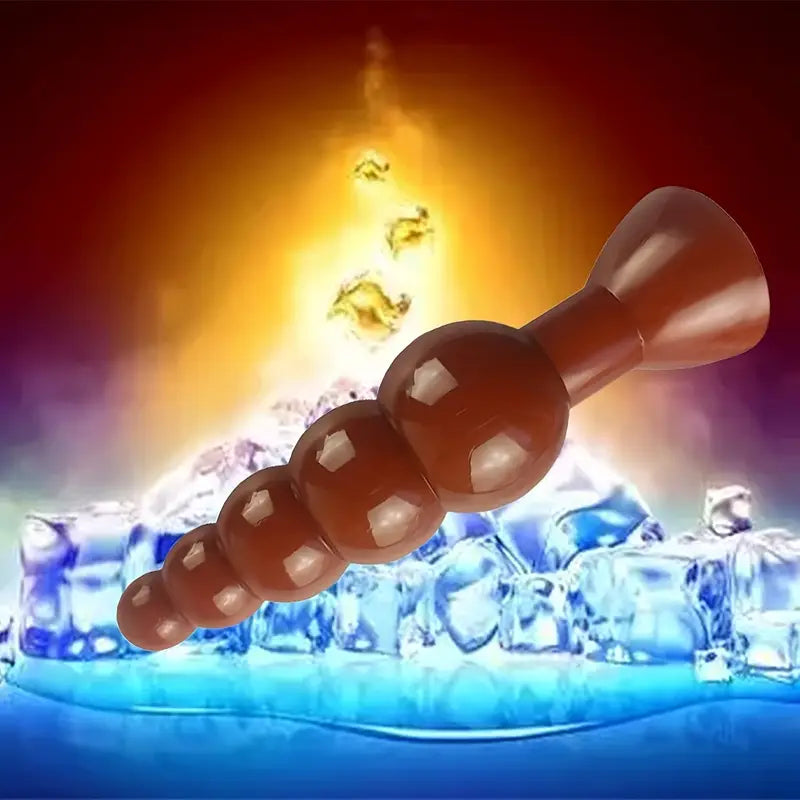 Big Size Silicone Anal Beads With Strong Suction Cup Butt Plug Dildo