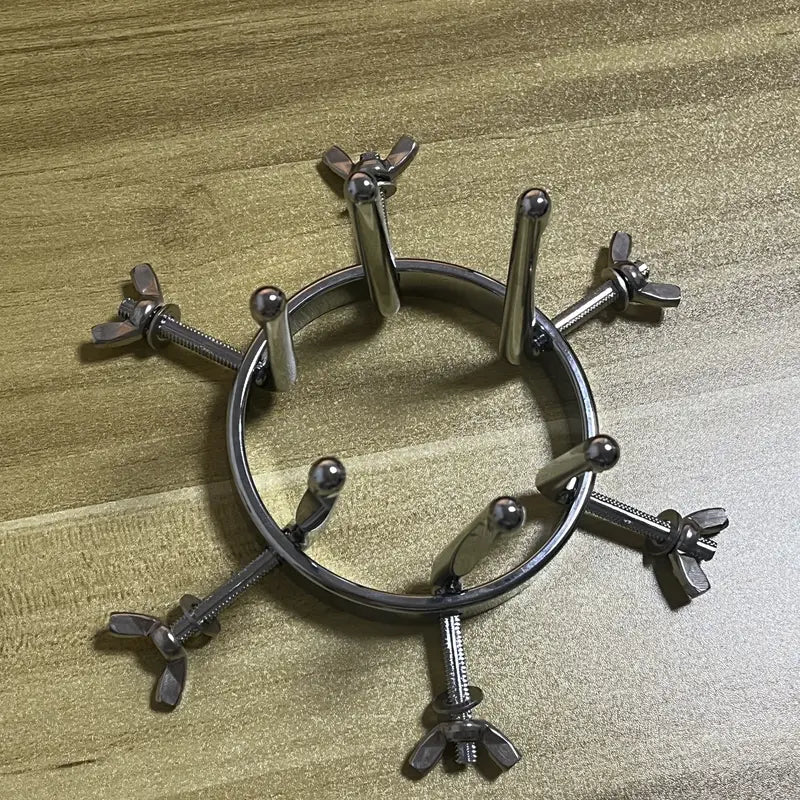 Stainless Steel Anal Dilator With Golden Plug Anal Dilator For Men