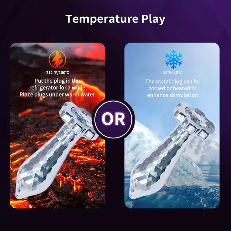 3PCS Durable Metal Butt Plugs Set Male Anal Toys For Anal Training