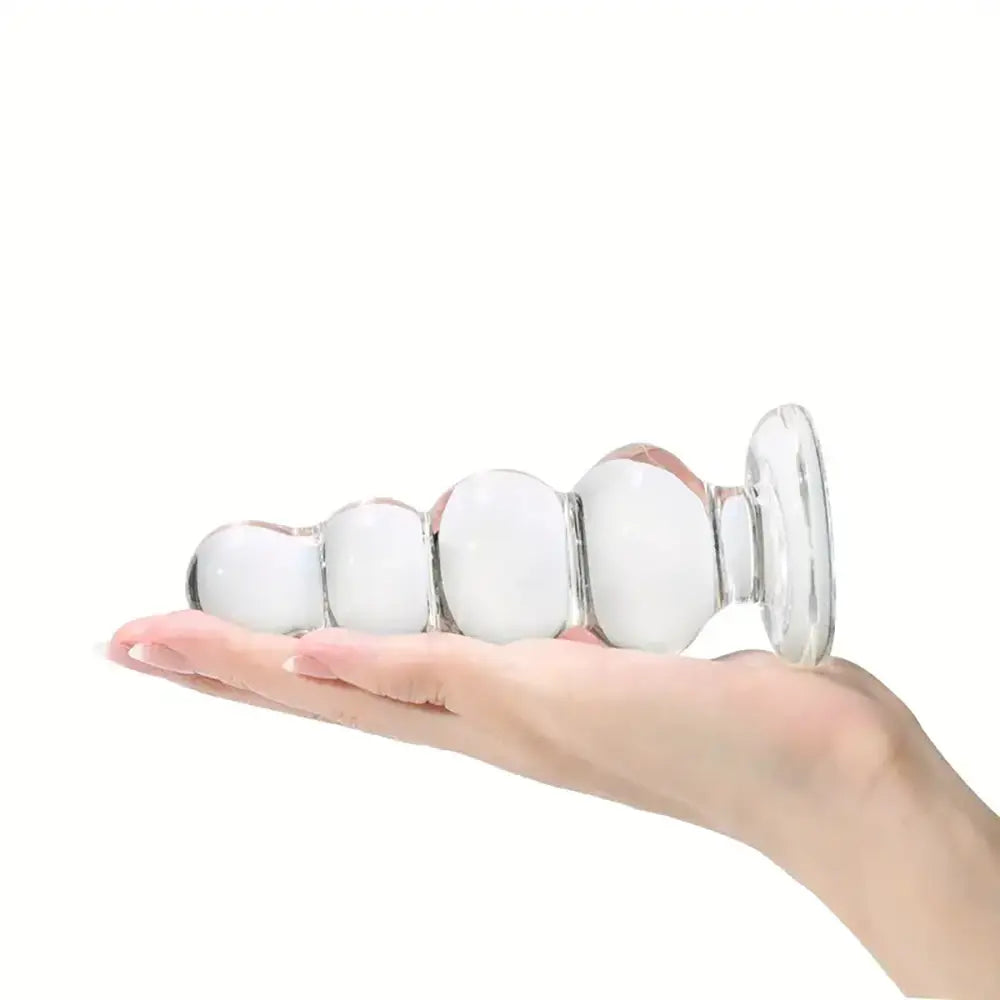 SM Glass Anal Plug Self-Wrist Massager Intimate Couple Play Toy