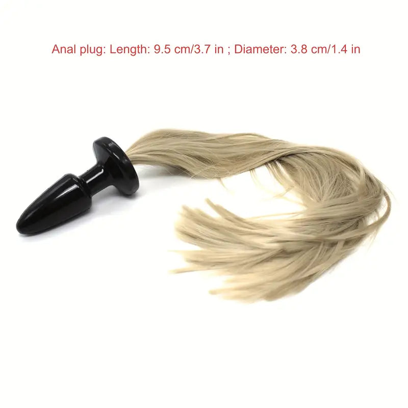 Hair Tail SM Cosplay Butt Plug Libido Stimulation Toy For Couples Sex Play