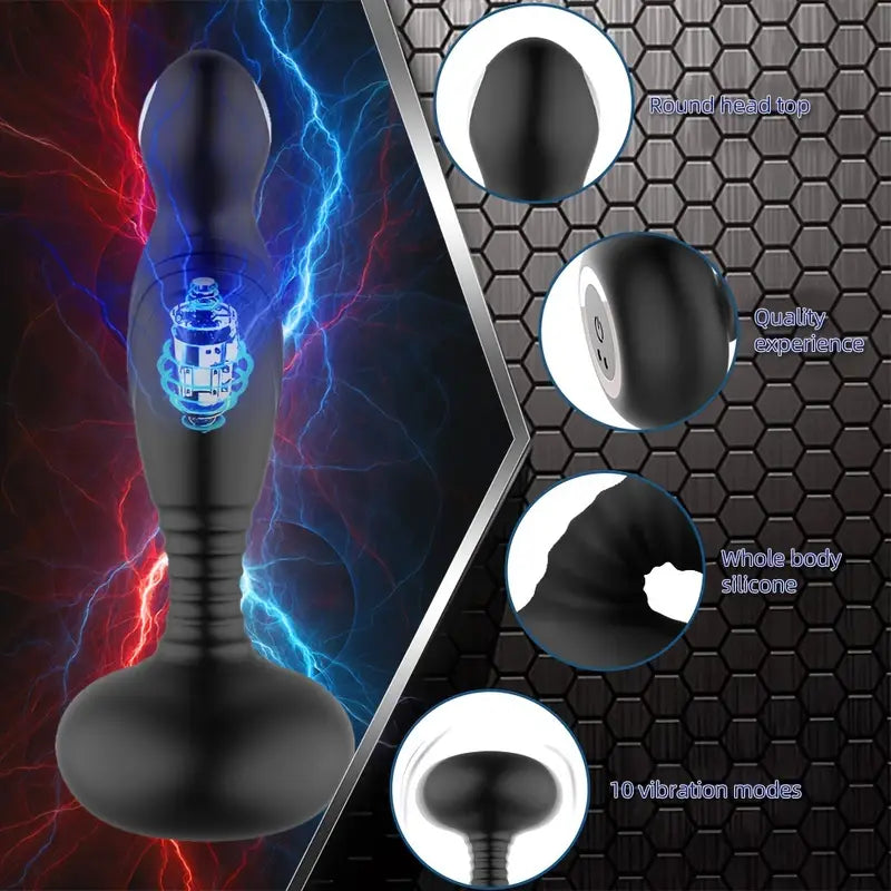 Silicone Rear Court Masturbation Stick USB Charging 10 Frequency Vibration