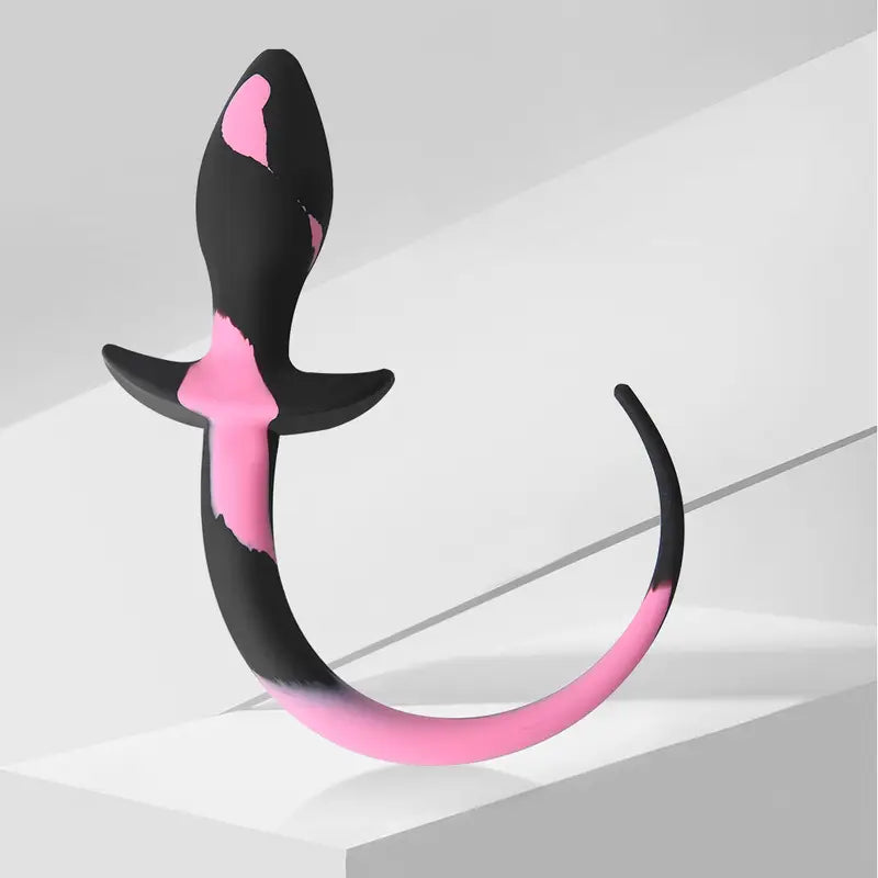 Silicone SM Anal Plug Pig Dog Tail Design Fun Novelty Dress-Up Accessory