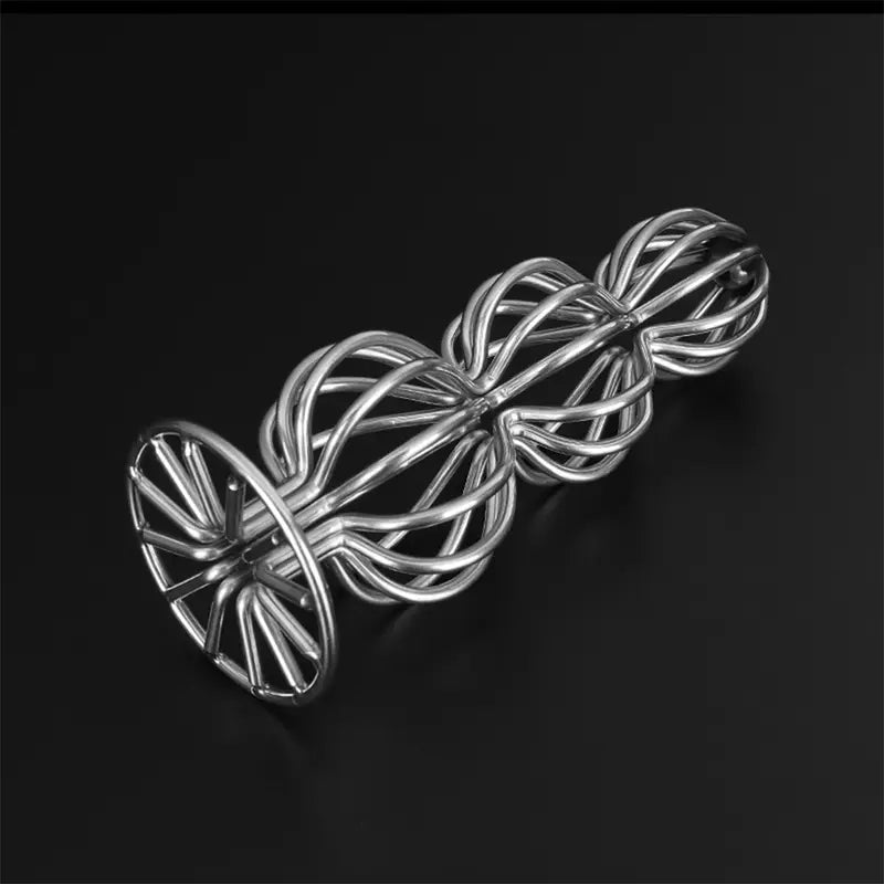 Women Men Anal Plug Hollow Metal Gourd Shaped Butt Plug Stopper Toy