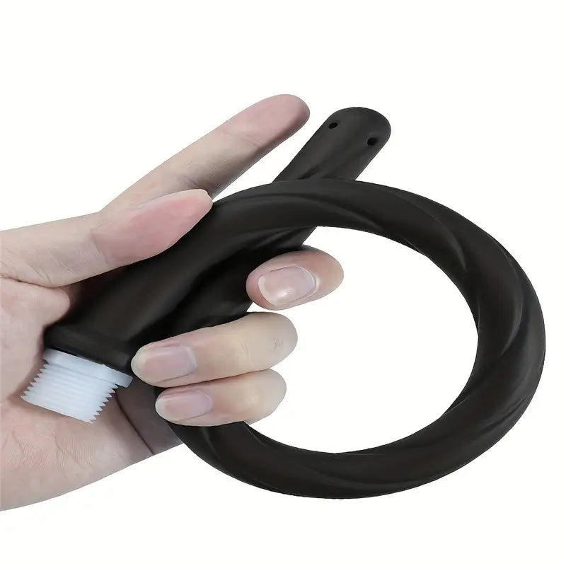 4-Hole Silicone Enema Syringe Anal Shower Cleaning Head Douche Nozzle