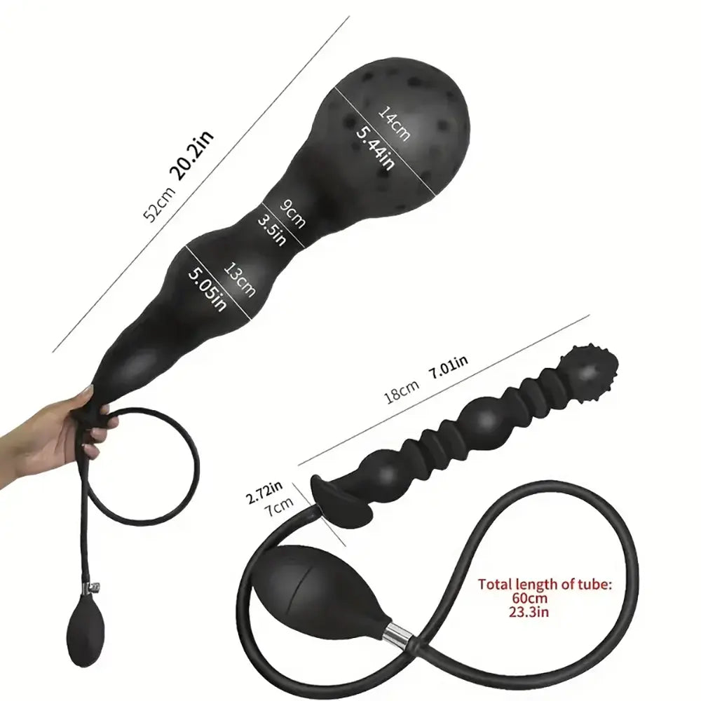 Valve Stretch Silicone Inflatable Anal Plug Adjustable Anal Balloon Pump
