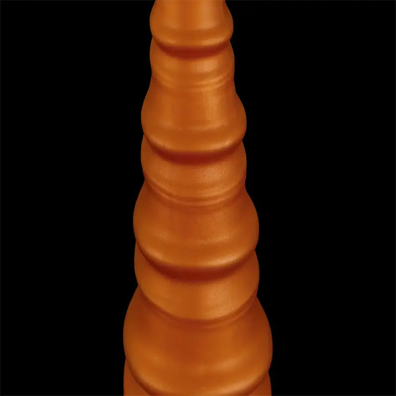 Tapered Thread Silicone Butt Plug With Suction Cup Texture Stimulation