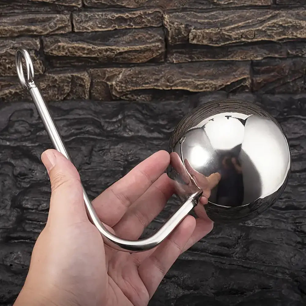 Large Stainless Steel Big Ball Anal Hook SM Sex Bondage Prostate Ball