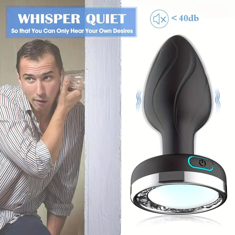 Vibrating Anal Plug With 10 Vibrating Light Modes Male Prostate Massager