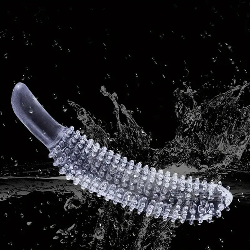 Wolf Fang Stick Shape Clear Anal Butt Plug Large Dildo Adult Toy For Women