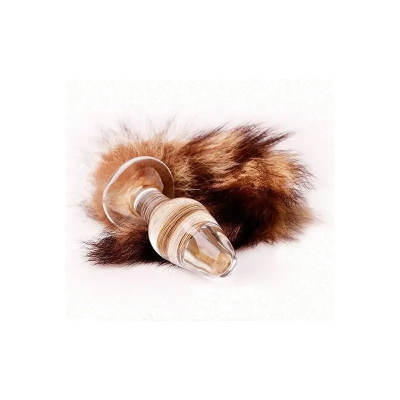 Long Glass Fox Tail Butt Plug For Adults Animal Sex Toy For Women Men
