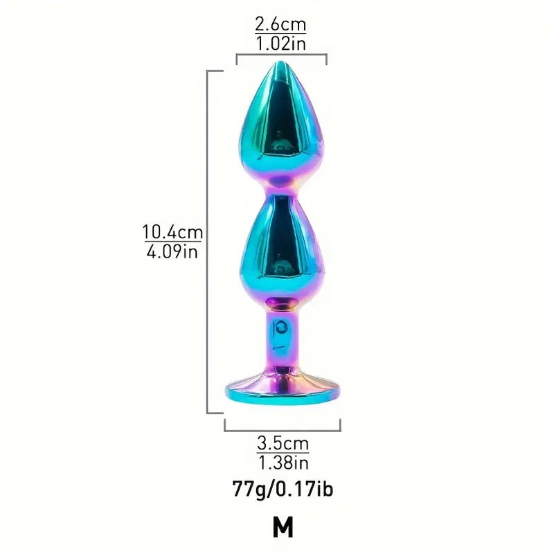 Universal Metallic Anus Plug 7 Color Smooth Suction Adult Sex Toy