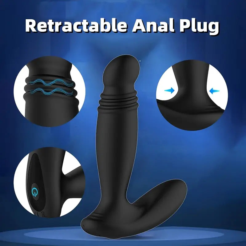 Prostate Massager 10 Vibration Modes Telescopic Thrusting Vibrator