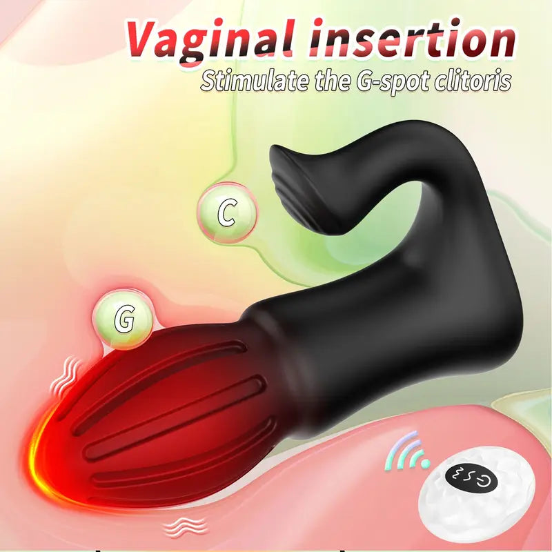 Remote Control Anal Plug 2 in 1 Clitoral Stimulator 7 Frequency Anal Toy