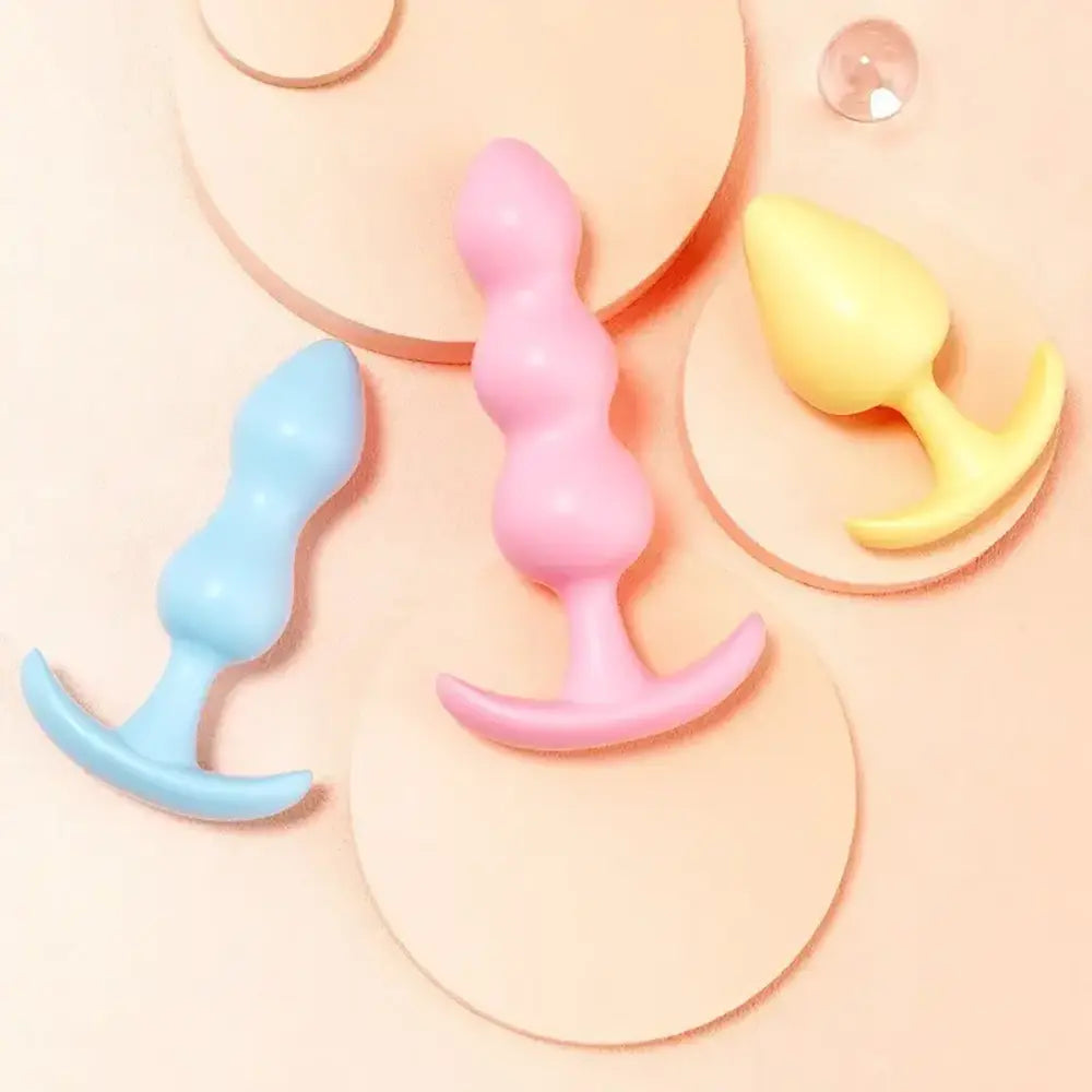 Back Court Butt Plug Large Pull Beads TPE Material Adult Anal Toy
