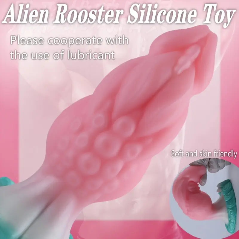 7.09in Monster Fantasy Thick Knot Dragon Silicone Dildo With Suction Cup
