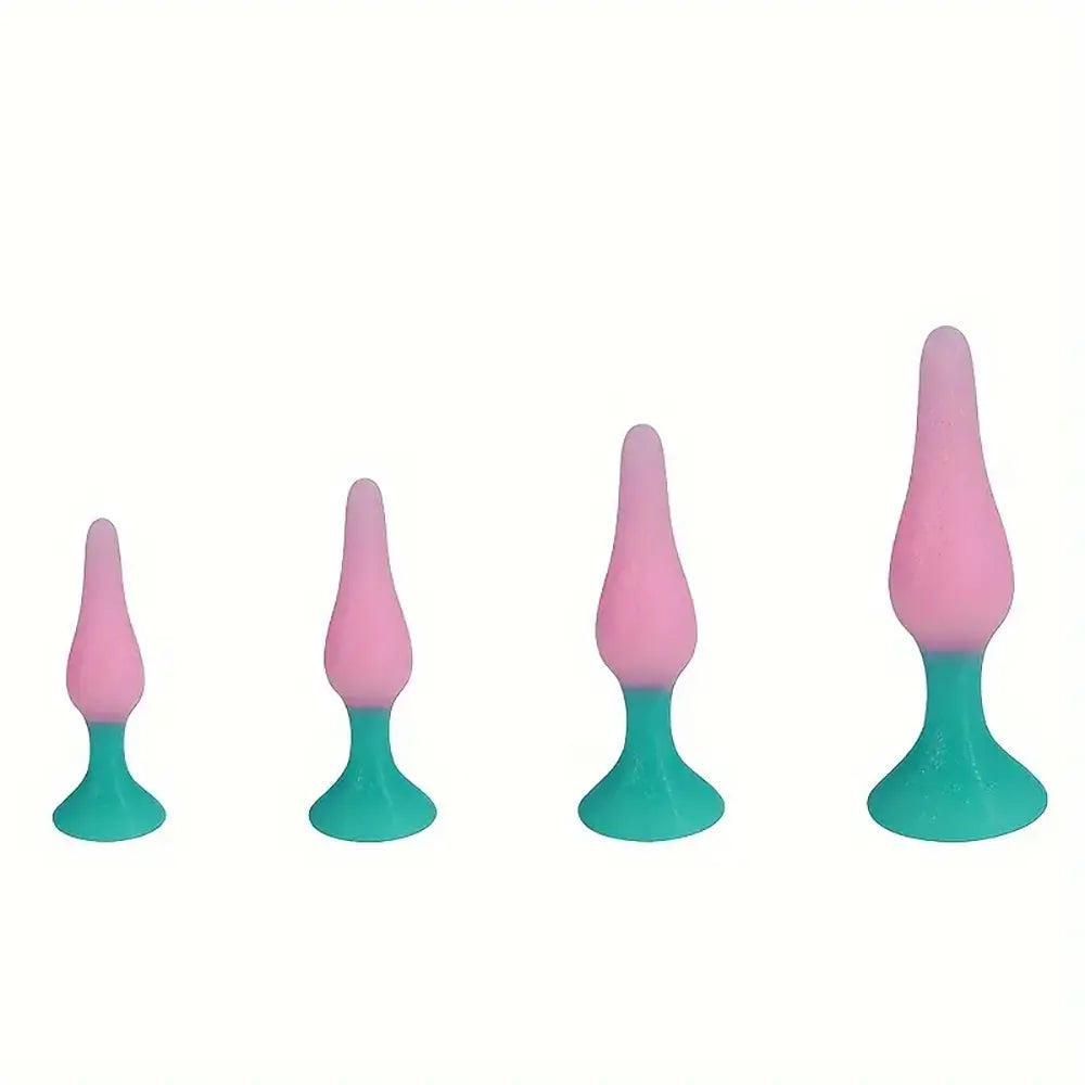 4pcs Unisex Silicone Anal Training Set Soft Anal Sex Trainer Butt Plug
