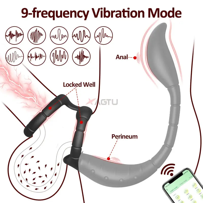 Vibrating Cock Ring Vibrator Anal Vibrator With Bullet Prostate Massager