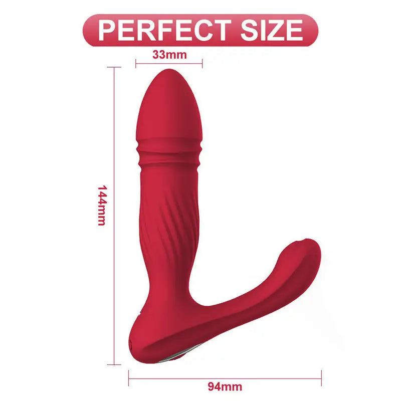Thrusting Rabbit G Spot Clitoral Realistic Silicone Butt Plug Vibrator